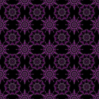 Zarif İtalyan duvar kağıdı. Mor renklerde, klasik, dikişsiz desen. Kusursuz arkaplan.