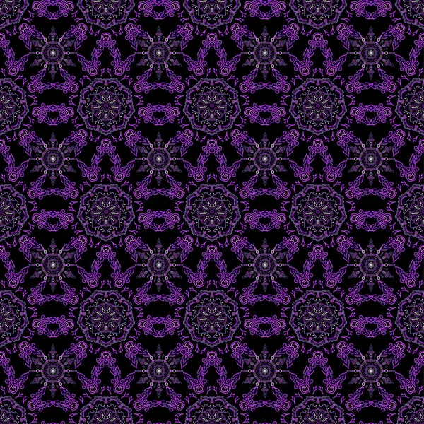 Vector Violet Damask dantel çiçek süsü. Düğün törenleri, yıldönümleri, partiler, etkinlikler için karmaşık bir dekorasyon..
