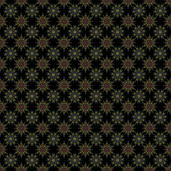 Fondo Pantalla Real Con Flores Abstractas Adorno Elegante Vectorial Patrón — Archivo Imágenes Vectoriales