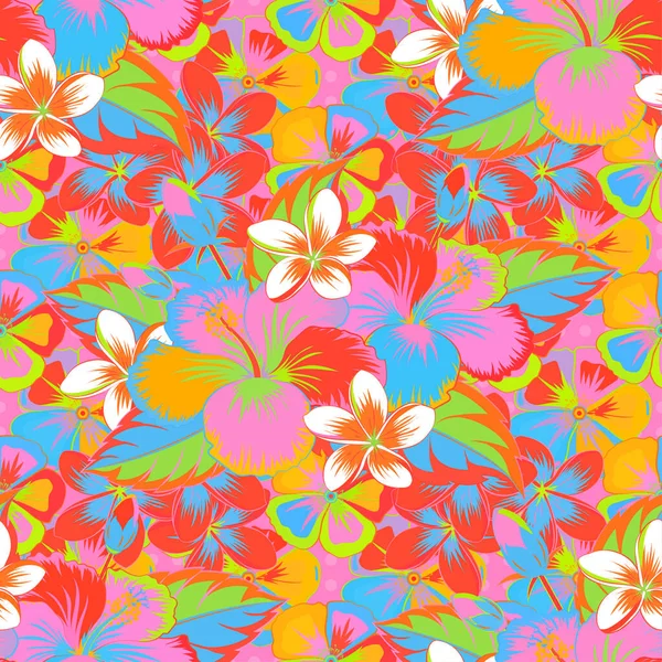 Suluboya boya etkisi, Raster çizimi. Turuncu, pembe ve mavi amber çiçekleri, yaprakları soyutlanmış çiçek. Hibiscus çiçekleri turuncu, pembe ve mavi renklerde. El çizimi çizim.