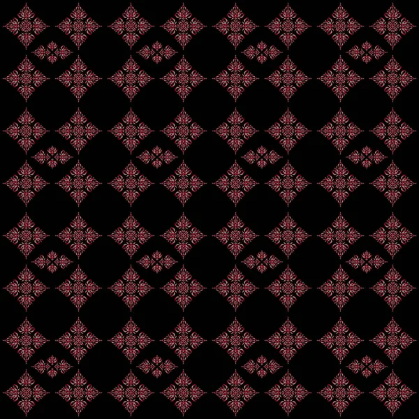 Textura Roja Sobre Fondo Negro Patrón Sin Costura Vectorial Con — Vector de stock