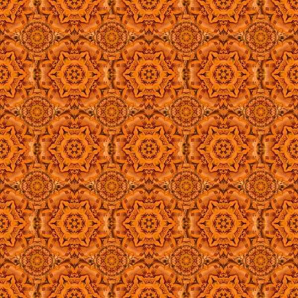 Renkli yinelenen elementlerle oryantasyon arkaplanı. Damask vektör klasik deseni. Kırmızı, turuncu ve kahverengi renklerde kusursuz soyut elementler.