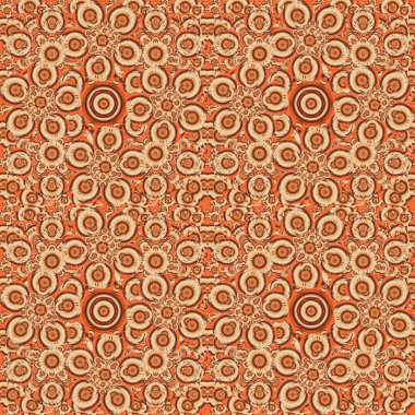 Vektör kesim kağıt dantel dokusu, bej, turuncu ve kahverengi tül, girintisiz desen.