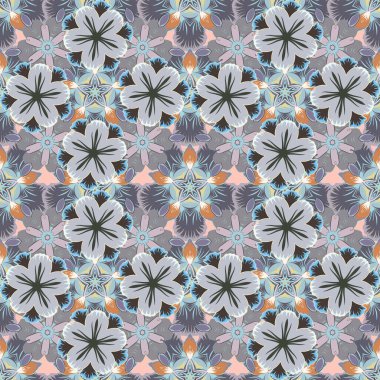 Eski bir çiçek süsü. Soyut klasik dikişsiz desen