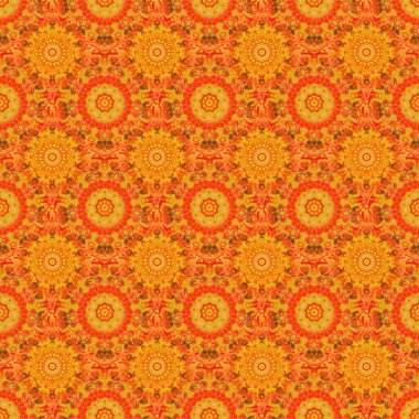 Kesik kağıt dantel dokusu, vektör tül arka plan, siyah, turuncu ve sarı renkli girintisiz desen. Vektör illüstrasyonu.