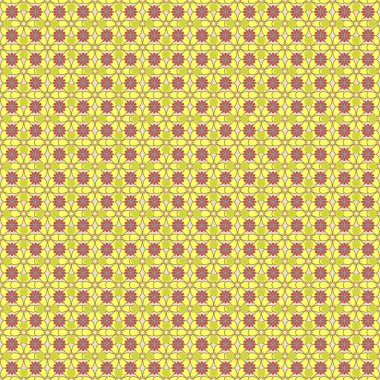 Dekor ve tekstil için kusursuz desen. Sarı, bej ve yeşil renklerde güzel, hantal çiçekler. Çiçek açan bitki tomurcuktan çiçeğe evrilir..