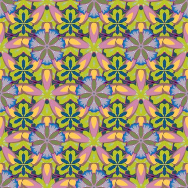 Eski bir çiçek süsü. Soyut klasik dikişsiz desen