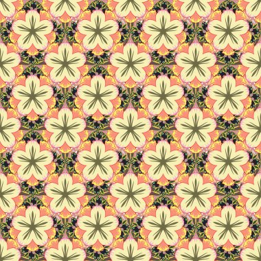 Şal desenli çizgili, pürüzsüz desen. Geleneksel doğulu desensiz şal deseni. Kumaş, tekstil ve ambalaj kağıtları için dekoratif süs. Kahverengi, pembe ve bej renkli duvar kağıtları.