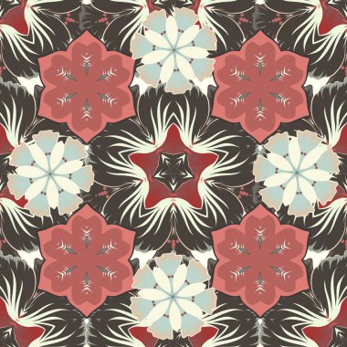 Eski bir çiçek süsü. Soyut klasik dikişsiz desen