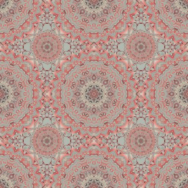 Vektör bej ve pembe doku. Eşkenar dörtgen ve düğümlerle biçimlendirilmiş arkaplan. Geometrik dikişsiz desen. Soyut geometrik desen.