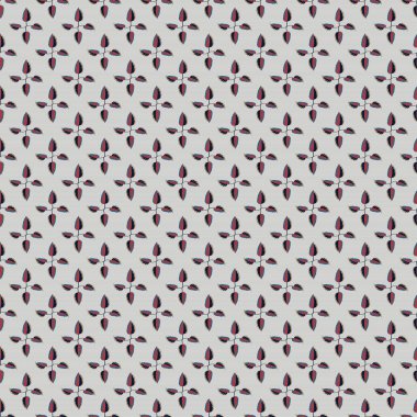 Vektör elle boyanmış çiçekler. Mor, pembe ve gri renkli küçük çiçeklerle kusursuz desen.