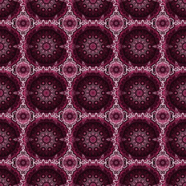 Vektör çizimi. Çiçeklerin canlı tekrarlanması - kusursuz desen oluşturmak için herhangi bir hatları doldurmak için kullanın.