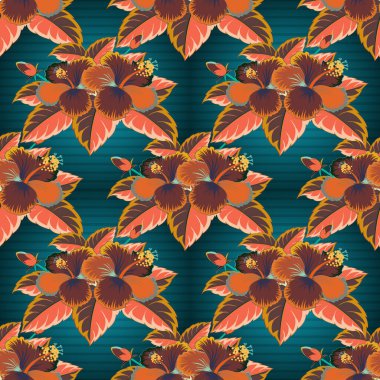 Eski bir çiçek süsü. Soyut klasik dikişsiz desen