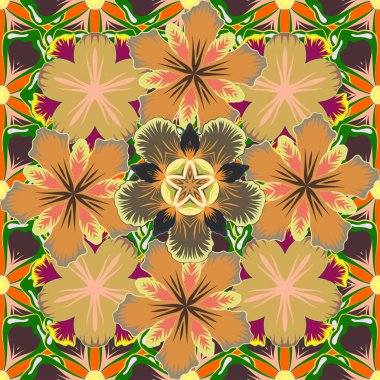 Eski bir çiçek süsü. Soyut klasik dikişsiz desen