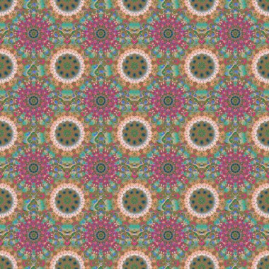 Tarafsız bir arkaplanda geleneksel oryantasyon süsü. Kusursuz klasik raster çok renkli desen.