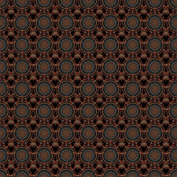 Damas Motif Fond Floral Sans Couture Dans Les Couleurs Marron — Image vectorielle