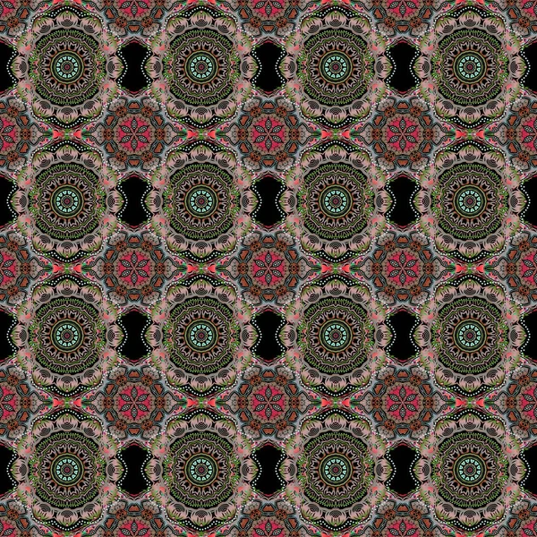 Orientalisches Florales Ornament Vorlagen Für Teppiche Textilien Tapeten Und Jede — Stockvektor
