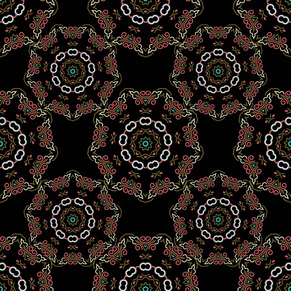 Illustration Vectorielle Modèle Tribal Abstrait Sans Couture Aux Couleurs Rose — Image vectorielle