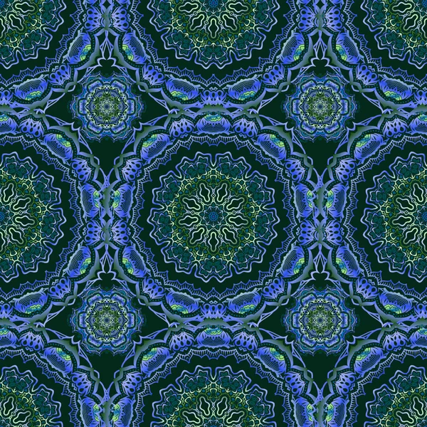 Vektör kesme kağıt dantel dokusu, siyah ve mavi tül, girdap gibi düz desen..