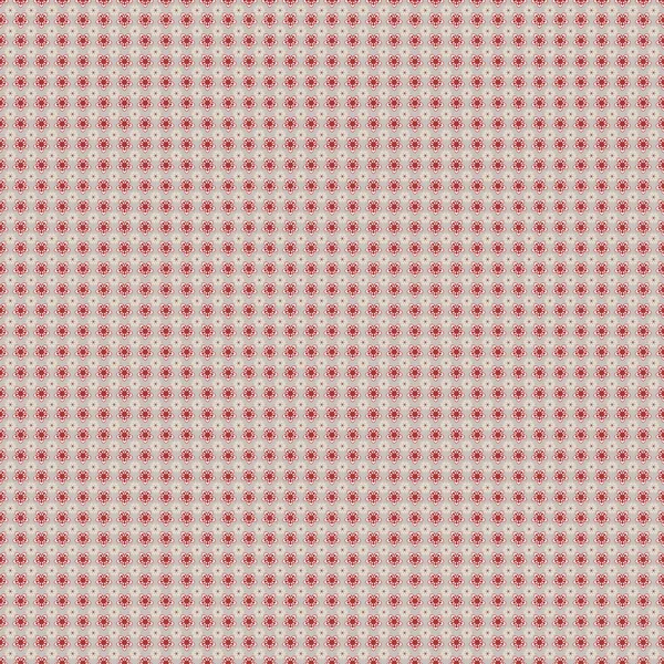 Rastrové Květy Bezešvé Vzor Šedé Červené Béžové Barvy Mnoho Roztomilé — Stockový vektor