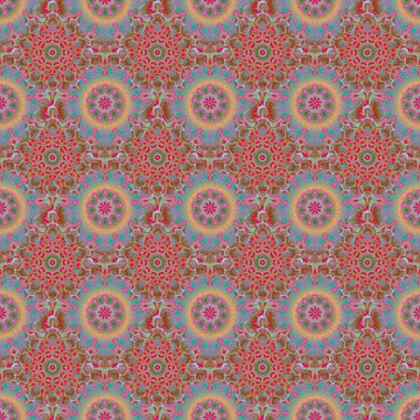 Çiçeklerin tekrarlanması kolay, kusursuz desenli, hatları doldurmak için kullanılır. Turuncu ve yeşil renkte çiz.