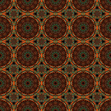 Vektör çizimi. Damask desenli duvar kağıdı. Kusursuz arkaplan, grunge biçimi.