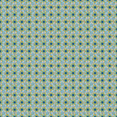 Geometrik elementlere sahip soyut, pürüzsüz bir şekil. Hayranlar Noel eskizini şekillendirdi. Sarı, bej ve mavi süslemeli. Yeni Yıl 2019 Tatil Dekorasyonu.