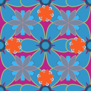 Eski bir çiçek süsü. Soyut klasik dikişsiz desen