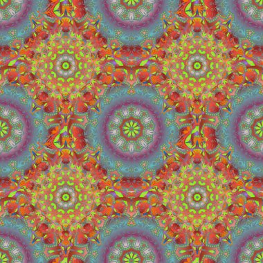 Duvar kağıdı barok, kahverengi ve turuncu renklerde kusursuz vektör arkaplan. Çiçeksiz desen.