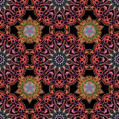 Şatafatlı klasik süs, duvar kağıtları, baskı, tekstil veya kumaş için kraliyet Victoria dönemi dokusu. Vektör çizimi. Barok klasik kumaş karalamalar kusursuz desenler.