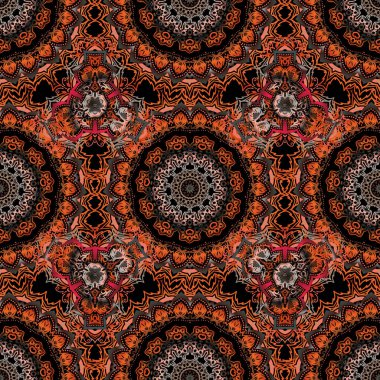 Vektör çizimi. Damask Çiçeksiz desen.