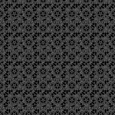 Siluet yıldızlı lüks, pürüzsüz desen. Kusursuz bir arka plan. Çizgili süslemeli siyah beyaz yıldız deseni.