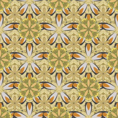 Turuncu, bej ve gri renklerde sulu boya buketi olan romantik, pürüzsüz desenler. Geçmişi, tekstili, ambalaj kağıtları, tebrik kartları için. Vektör illüstrasyonu.