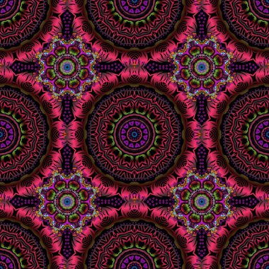 Çiçeklerin tekrarlanması kolay, kusursuz desenli, hatları doldurmak için kullanılır. Vektör illüstrasyonu.