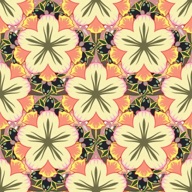 Şal desenli çizgili, pürüzsüz desen. Geleneksel doğulu desensiz şal deseni. Kumaş, tekstil ve ambalaj kağıtları için dekoratif süs. Kahverengi, pembe ve bej renkli duvar kağıtları.