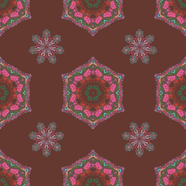 Eski bir çiçek süsü. Soyut klasik dikişsiz desen