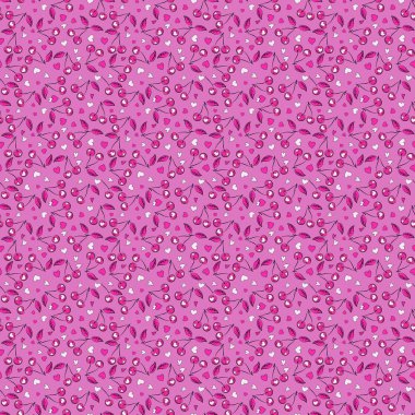 Mor, mor ve morumsu renklerde kusursuz çiçek deseni. Suluboya kusursuz desen. Kirazlı Motley kirazı..