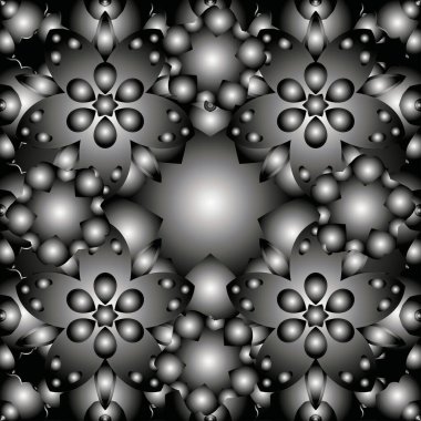 Retro gümüş pürüzsüz desen. Siyah Arkaplan 'daki Gümüş Elementler, İş Kartları, Davetiyeler ve Çerçeveler İçin Vektör Tasarımı. Viktorya Stili Süsleme İçin Klasik Gümüş Parşömenler