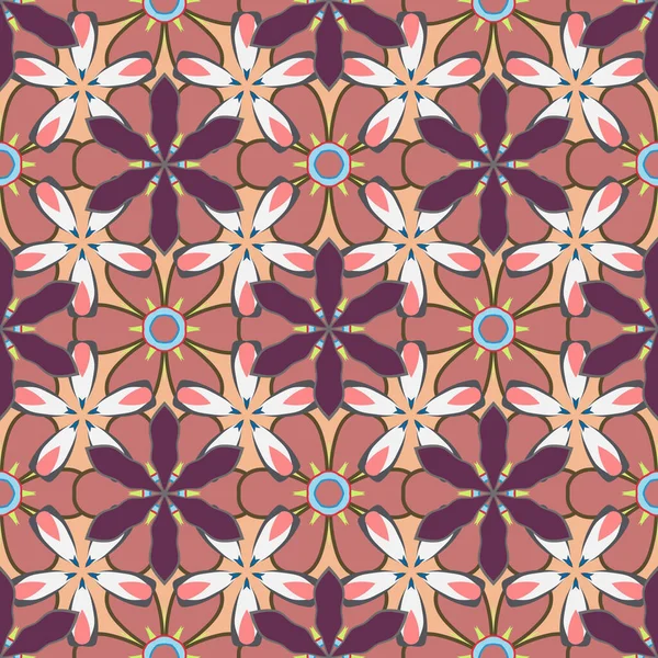 Маленькие Цветки Узоров Пурпурного Розового Синего Цветов Разноцветные Ветви Цветами — стоковый вектор