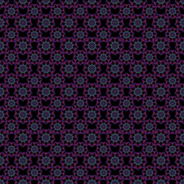 Adorno Floral Encaje Damasco Violeta Naranja Magenta Delicado Intrincado Decorado — Vector de stock