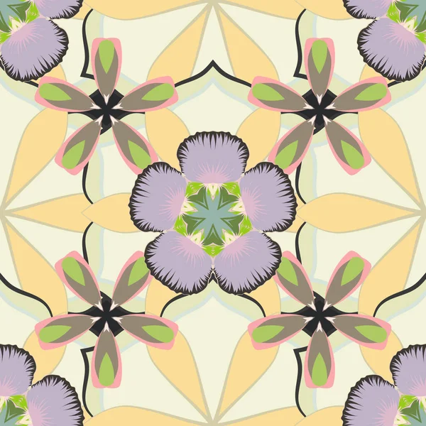 Fleurs Stylisées Dans Style Ditsy Papier Peint Floral Petites Fleurs — Image vectorielle