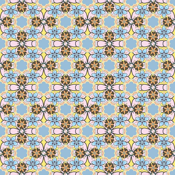 Декоративний Орнамент Тканини Текстилю Обгорткового Паперу Традиційний Східний Безшовний Візерунок — стоковий вектор