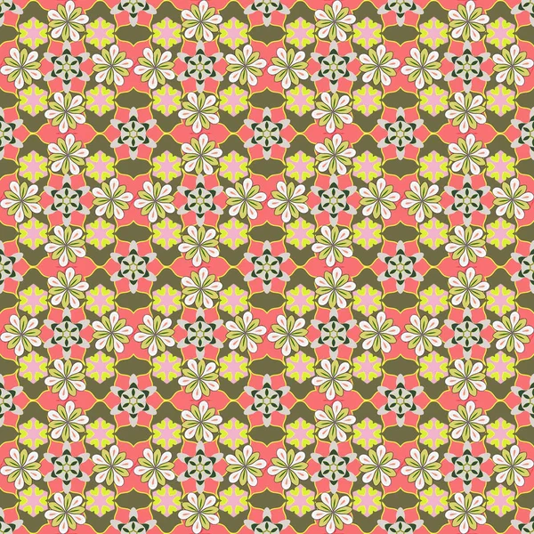 Elegant Zacht Trendy Naadloos Patroon Kleinschalige Bloem Vrijheidsstijl Raster Bloemloze — Stockvector