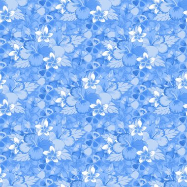 Kraliyet amberiyle modern amber çiçeği deseni. Mavi, kahverengi ve gri renkli renkler. Kusursuz çiçek süsü..