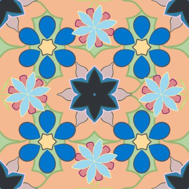 Kusursuz bir arka plan. Gri, mavi ve bej renkli güzel suluboya çiçekler, parlak boya çiçek deseninden esinlenilmiş..