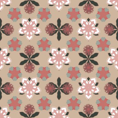 Eski bir çiçek süsü. Soyut klasik dikişsiz desen