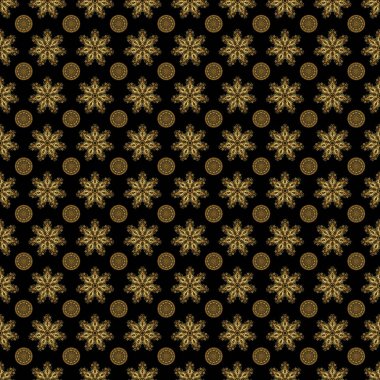 Geleneksel Tayland altın arka planı ve ızgaralı dokusu. Baskı, kumaş ya da tekstil için altın desenli Tayland ipeği tasarımı. Tayland hattı, siyah bir zeminde altın desenli..