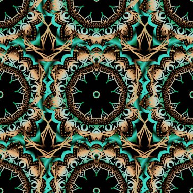 Eski bir çiçek süsü. Soyut klasik dikişsiz desen