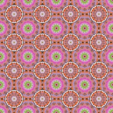 El yapımı etnik doku, hayal gücünün uçuşu. Vektör çizimi. Kırmızı ve yeşil renklerde kusursuz soyut kabile deseni.