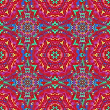 Vektör mor, kırmızı ve pembe damask dantelli çiçek süsü. Düğün törenleri, yıldönümleri, partiler, etkinlikler için karmaşık bir dekorasyon..